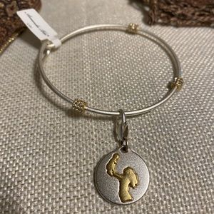 Amanda Blu- Silver 2-Tone Bracelet and Charm...